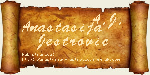 Anastasija Jestrović vizit kartica
